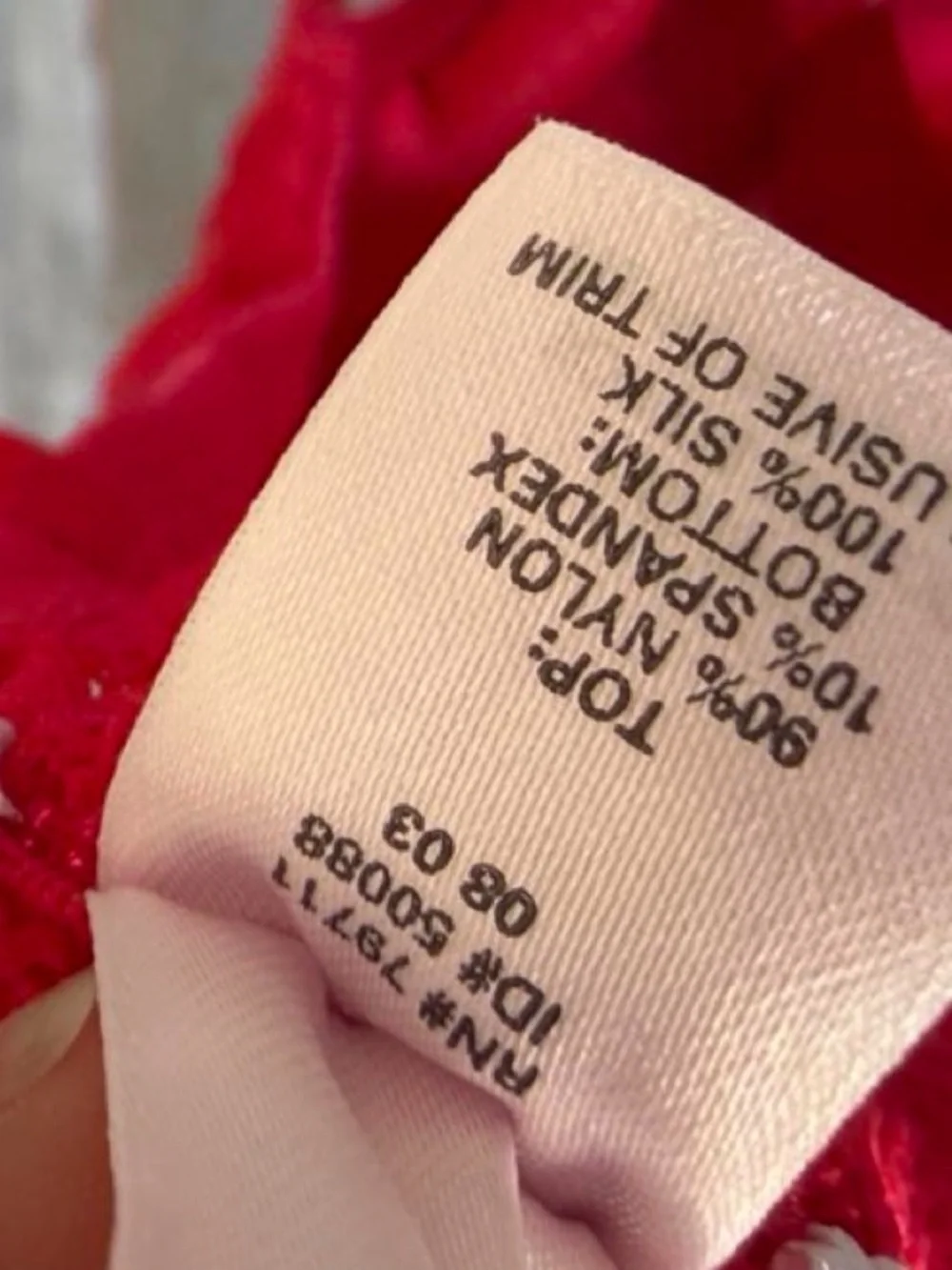 Y2K Victoria's Secret Red Silk & Lace Chemise 34B